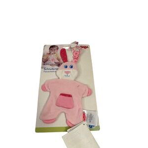 HABA Pacifier Animal OS Pink Fleecy Fluffy Bunny Catina Flauschelina Kids